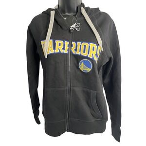 Golden State‎ Warriors Hoodie Womens Small Black NBA Basketball Full Zip Team